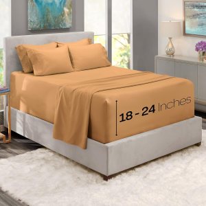 Nestl Juego de sábanas de 6 piezas de microfibra suave tamaño California King con bolsillo extra profundo, sábanas y fundas de almohada resistentes Nestl Juego de sábanas de 6 piezas de microfibra suave tamaño California King con bolsillo extra profundo, sábanas y fundas de almohada resistentes