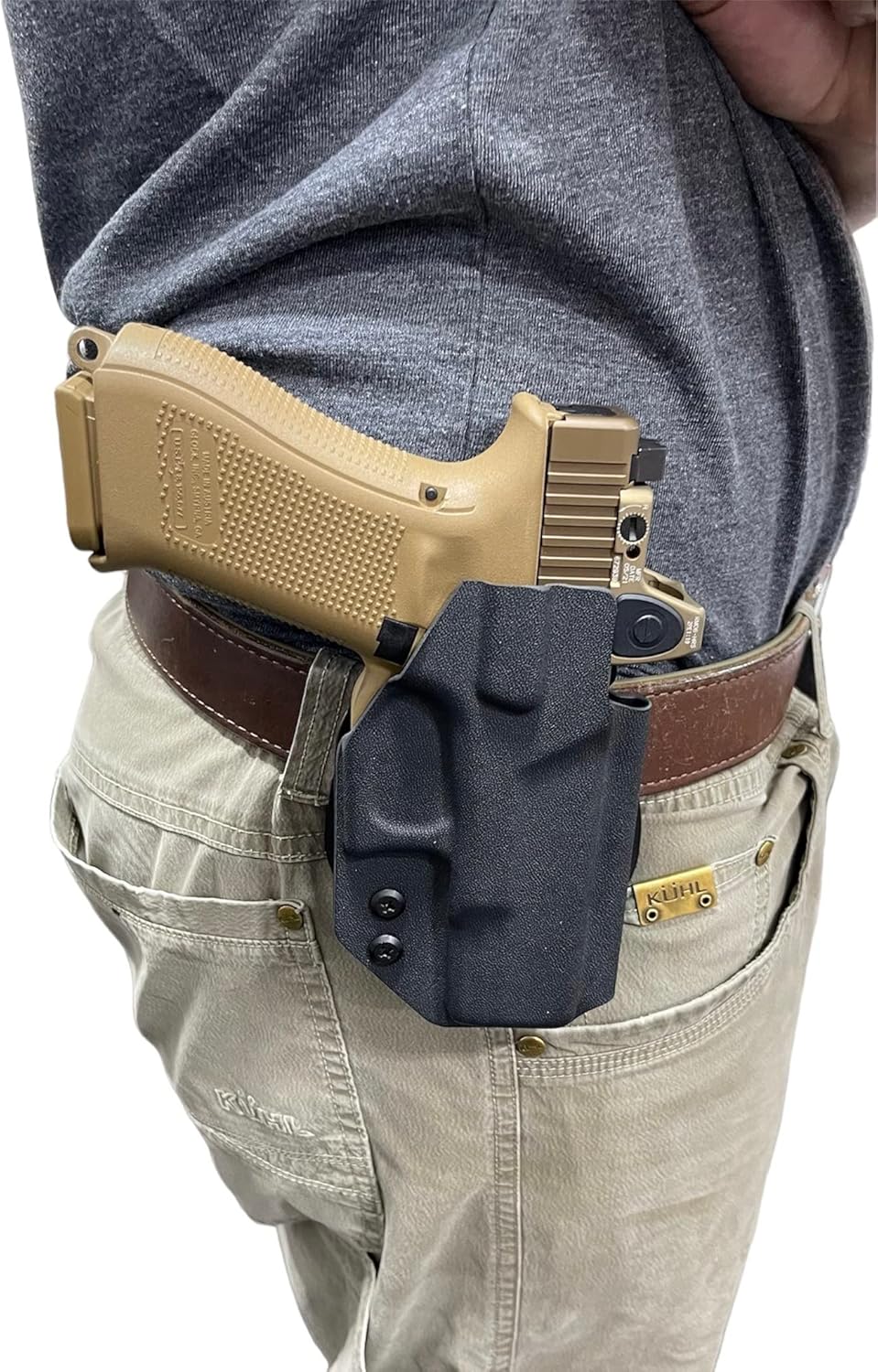 Phalanx OWB Holster  Compatible with Glock 26  Glock 26 MOS with Recover Tactical Rail GR26 with BALDR Mini