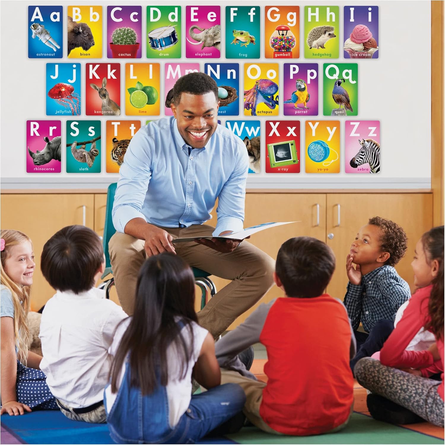 ABC Photo Fun Learning Set, by TREND Enterprises, Juego de aprendizaje de borrado en seco, edades 4-8