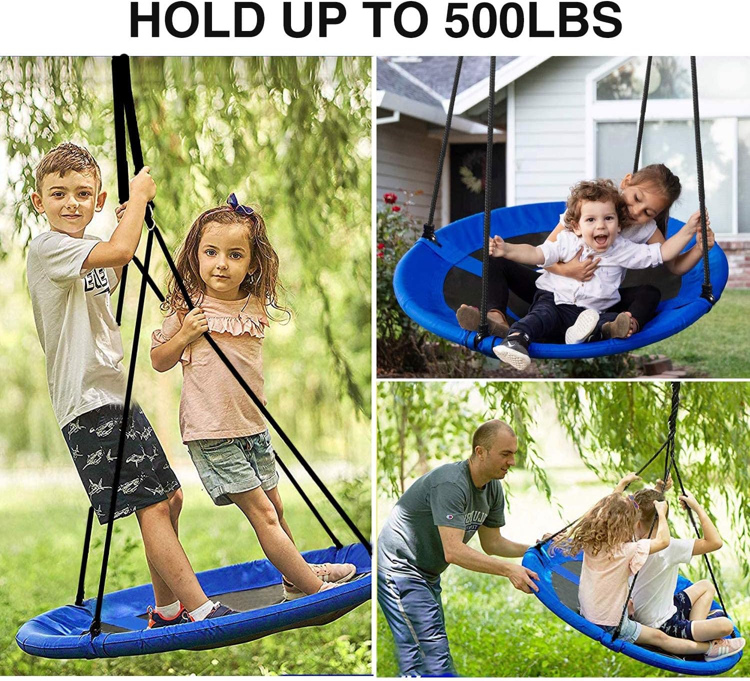 RedSwing Columpio para niños en interiores y exteriores, columpio redondo grande de 4340 pulgadas, ideal para árboles, columpios, patio trasero,