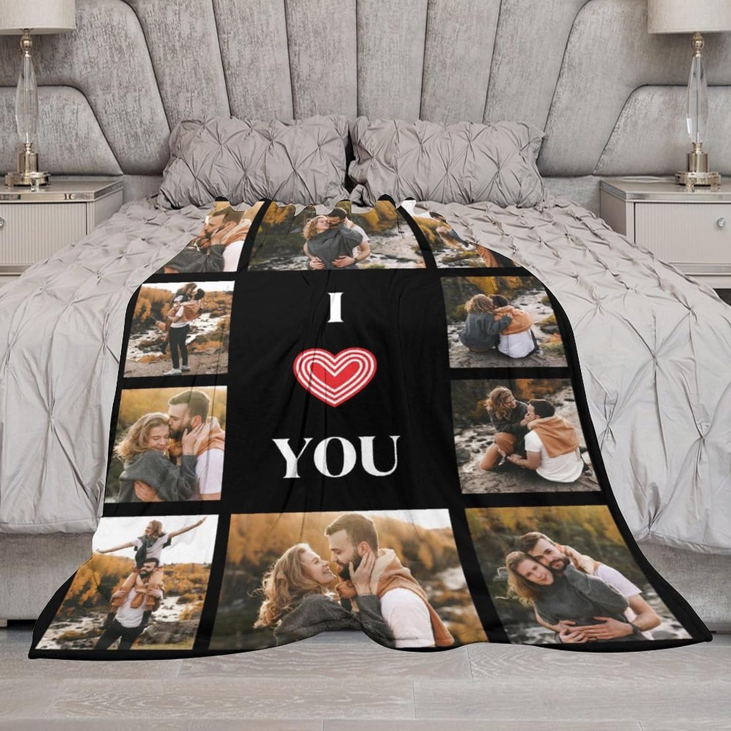 Regalos para parejas, manta de fotos personalizada para novia, novio, marido, esposa, mantas personalizadas con imágenes para Navidad, aniversario,