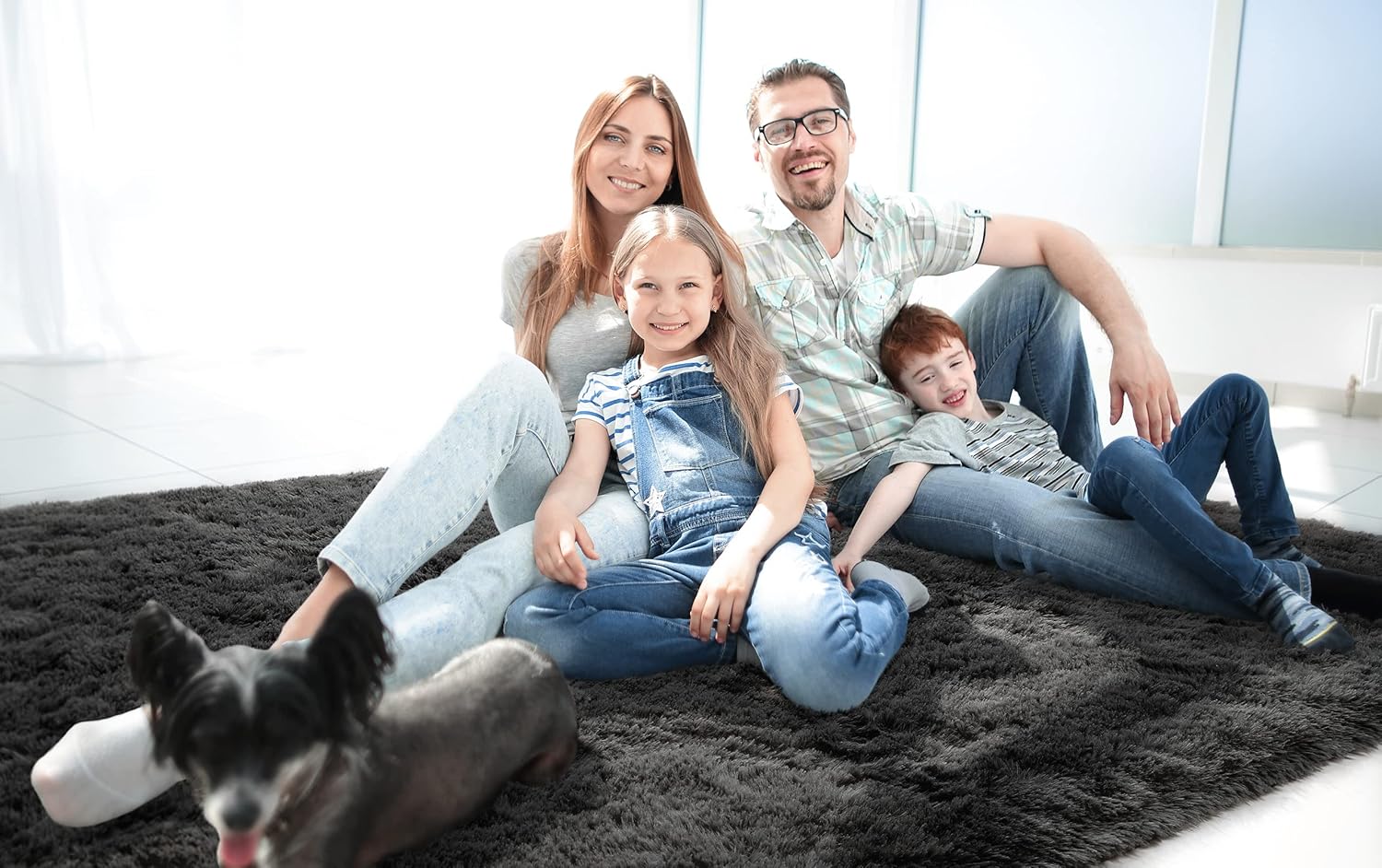 LOCHAS – Alfombras de interior ultrasuaves y modernas, peludas, para sala de estar, ideal para decoración del hogar, del dormitorio del bebé o de