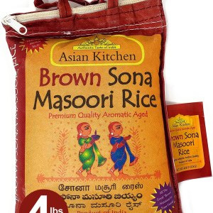 Asian Kitchen Brown Sona Masoori Arroz envejecido Bolsa de 4 libras, 4 libras (4.0 lbs) Arroz de grano corto Todo natural Apto para gluten Vegano Asian Kitchen Brown Sona Masoori Arroz envejecido Bolsa de 4 libras, 4 libras (4.0 lbs) Arroz de grano corto Todo natural Apto para gluten Vegano