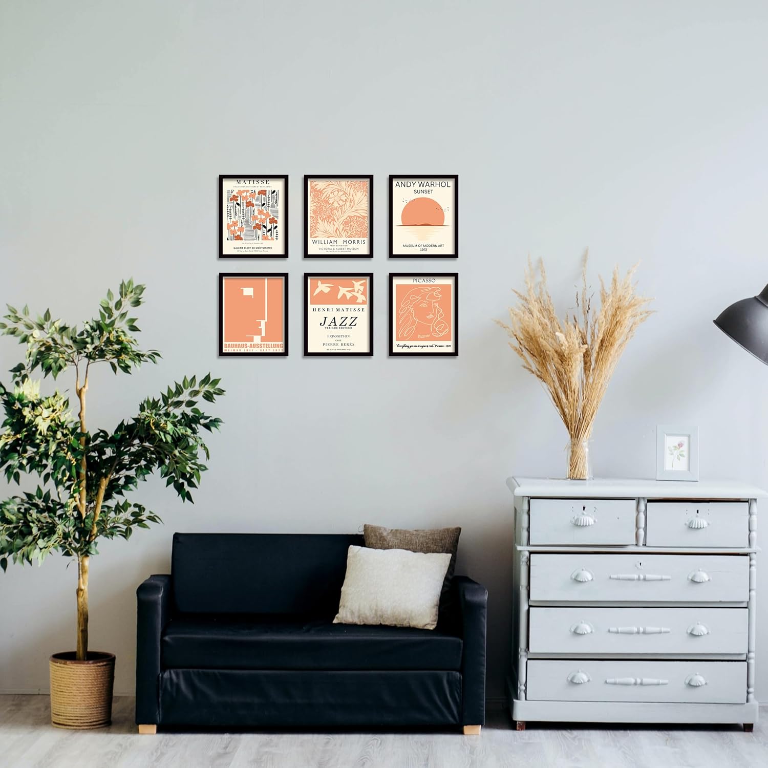 Juego de 6 pósteres retro vintage positivos para pared, famosa ilustración estética, decoración de pared, exposición, mercado de flores abstractas,