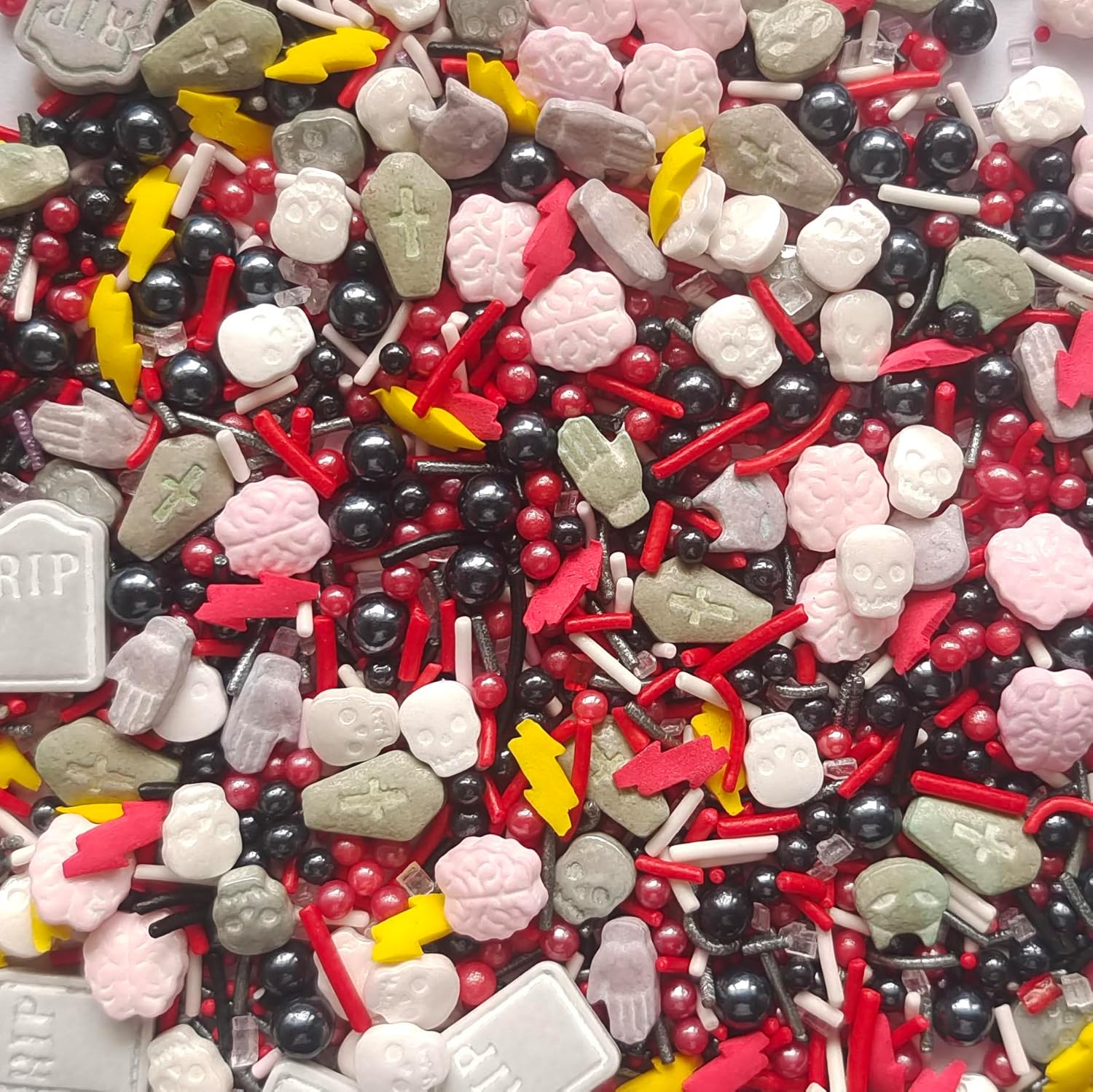 1 botella de chispas comestibles para mezclar relámpagos y palmas de 3.53 onzas  Gránulos comestibles para cupcakes para decorar tartas  Decoración