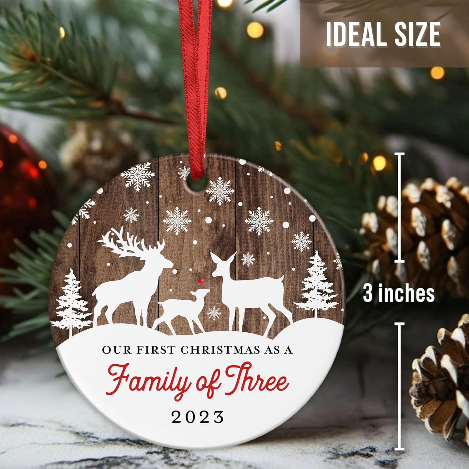 Adornos de Navidad familiares  Regalos para padres por primera vez para Navidad  Nuevos regalos para mamá y papá  Primera Navidad como mamá y papá,