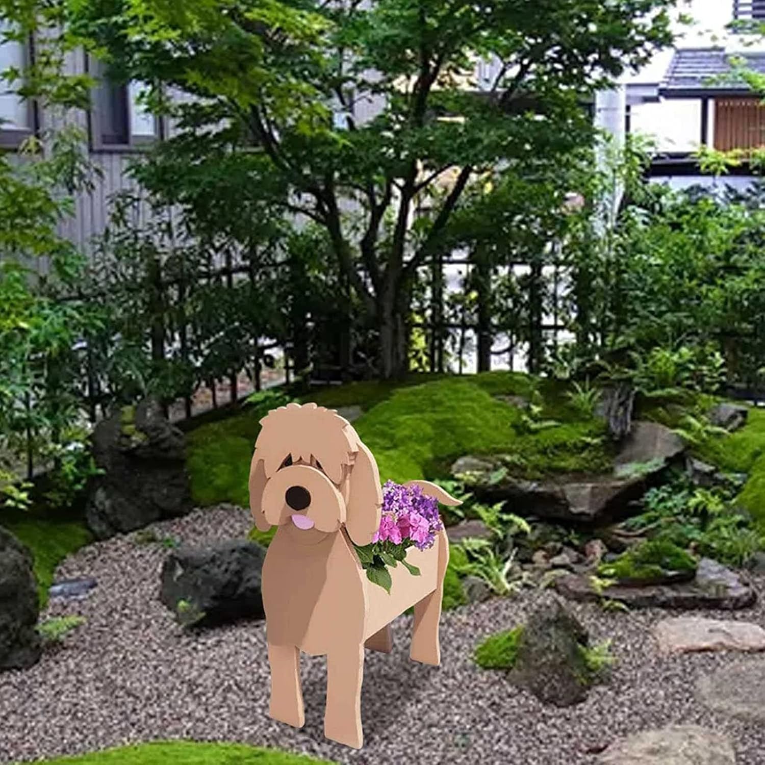 Maceta para perros, maceta de PVC con forma de dibujos animados para interiores, oficina, exterior, decoración de jardín, regalo