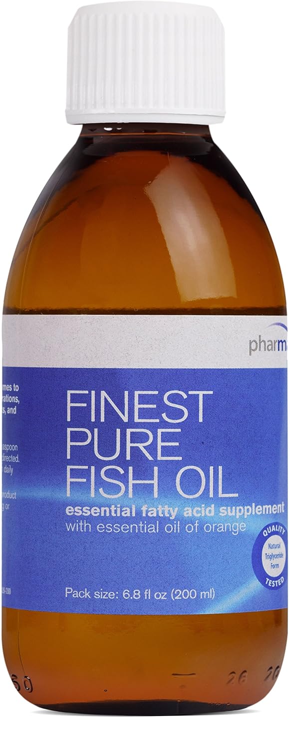 Pharmax Aceite de pescado puro Finest  Suplemento EFA con aceite esencial de naranja para apoyar la salud ósea, cerebral y cardiovascular, 6.8 onzas