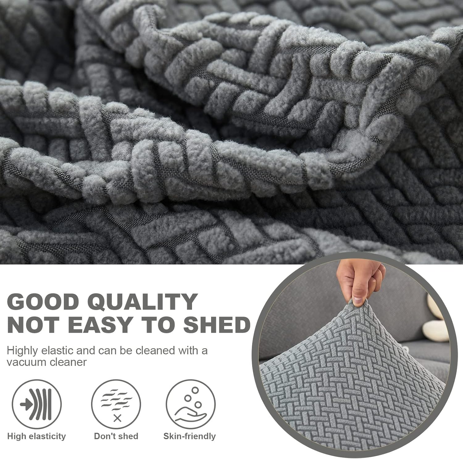 Fundas para sofá, fundas universales mágicas para sofá, fundas elásticas para sofá en forma de L para sofá seccional, funda para sofá de 3 cojines,