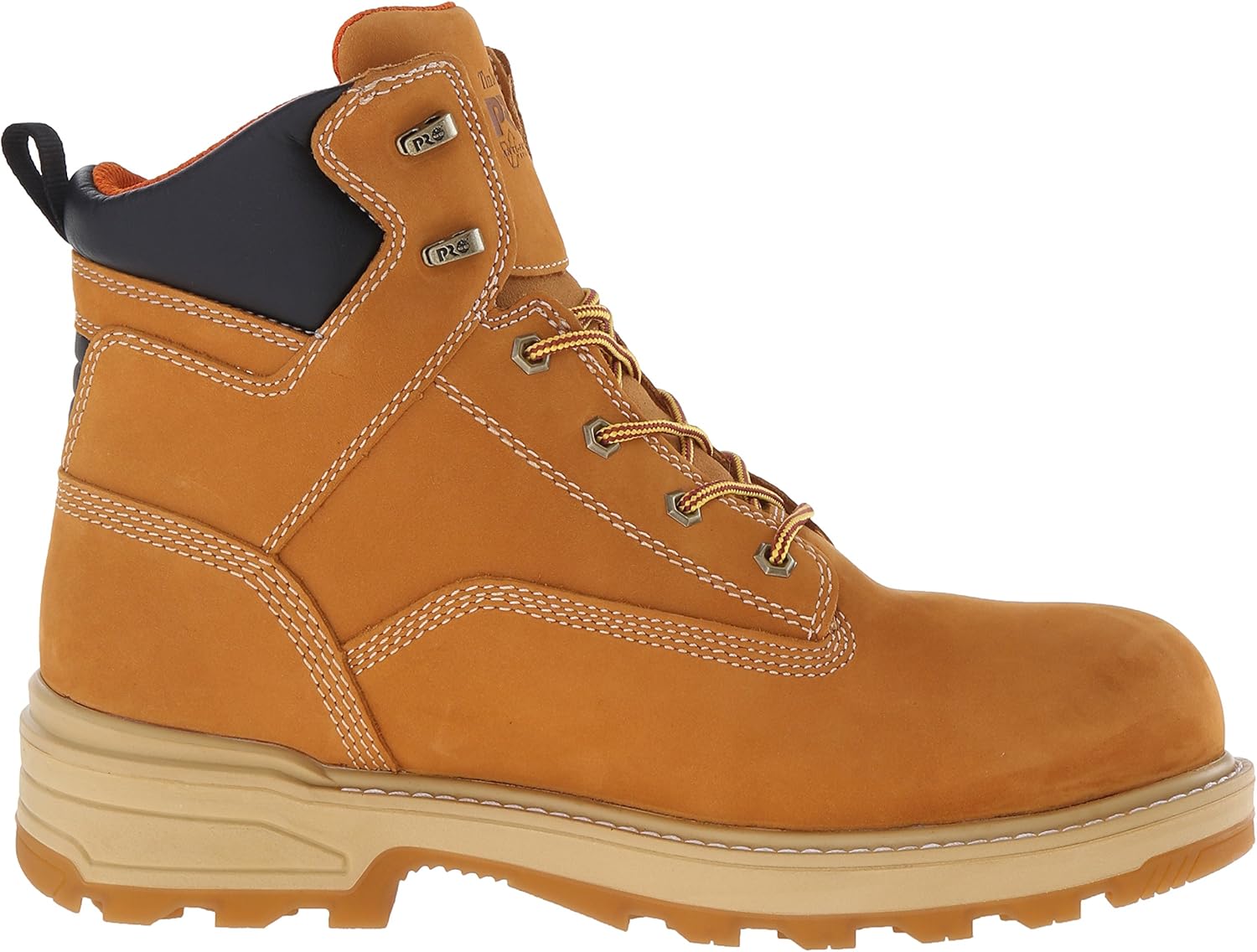 Timberland PRO Botas de trabajo resistentes de 6 pulgadas con puntera compuesta impermeable y aisladas, para hombre, Marrón