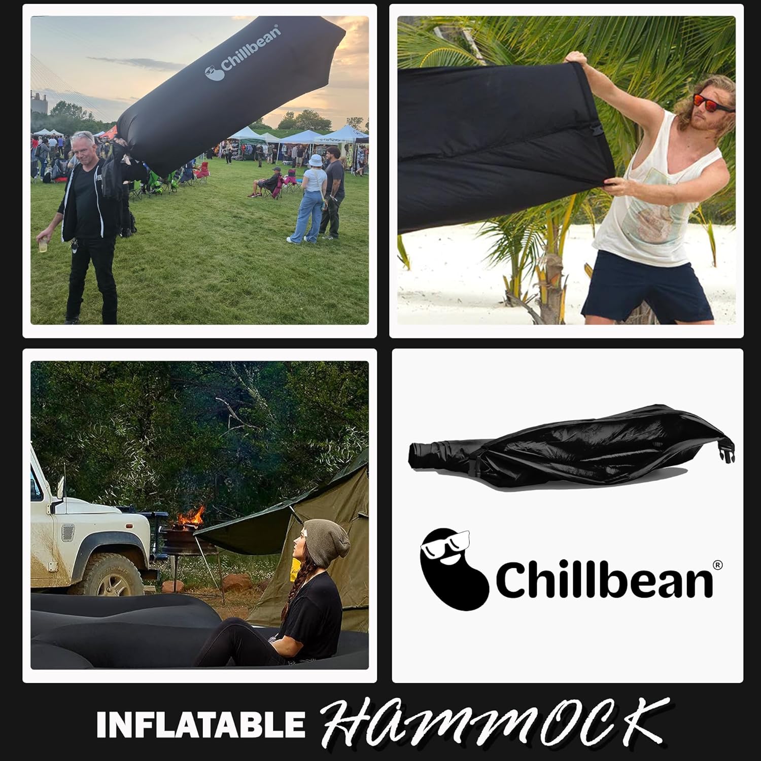 Tumbona inflable, tumbona inflable con almohada, sofá inflable de playa, sofá de nailon de una sola capa antifugas para acampar al aire libre,