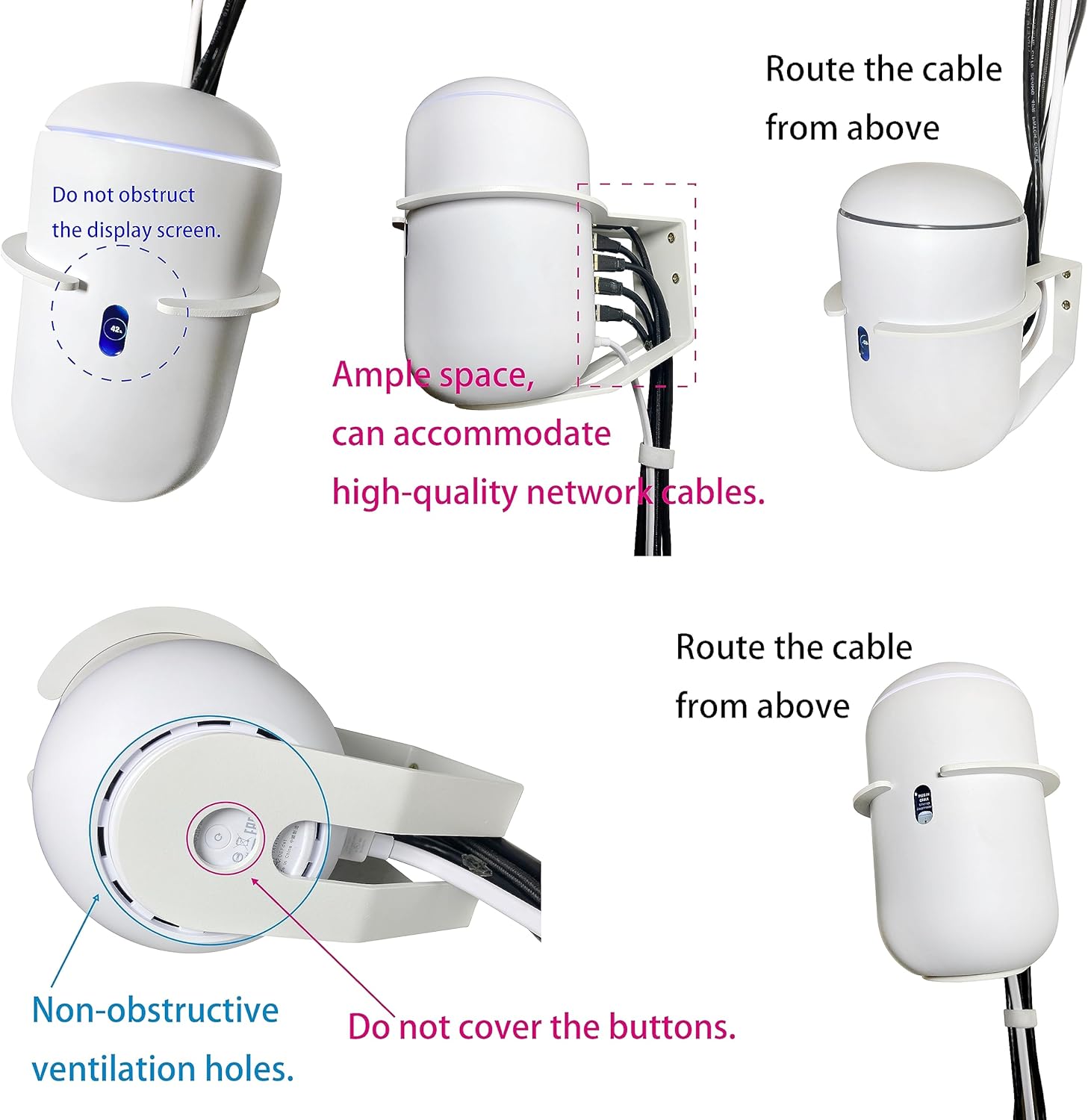 Soporte de montaje en pared personalizado para máquina UniFi Dream y enrutador UniFi Dream Router, asegurando seguridad y estabilidad – 1 unidad