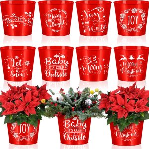 Hoolerry 16 macetas de metal rojo de metal galvanizado de 6 pulgadas, macetas de jardinería para balcones, jardines, patios, oficina, fiesta, hogar, Hoolerry 16 macetas de metal rojo de metal galvanizado de 6 pulgadas, macetas de jardinería para balcones, jardines, patios, oficina, fiesta, hogar,