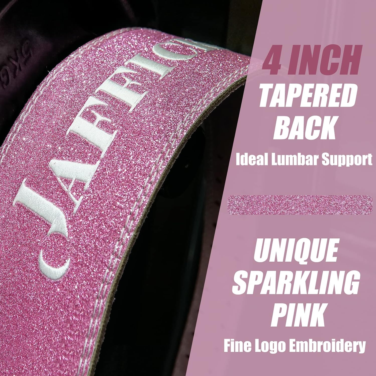 Jaffick Cinturón de levantamiento de pesas para mujer, cinturones de cuero para gimnasio, cintura baja, soporte de espalda para mujeres y hombres,