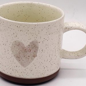 2017 Holiday Collection Taza de cerámica de 12 oz – Corazón de oro rosa moteado 2017 Holiday Collection Taza de cerámica de 12 oz – Corazón de oro rosa moteado