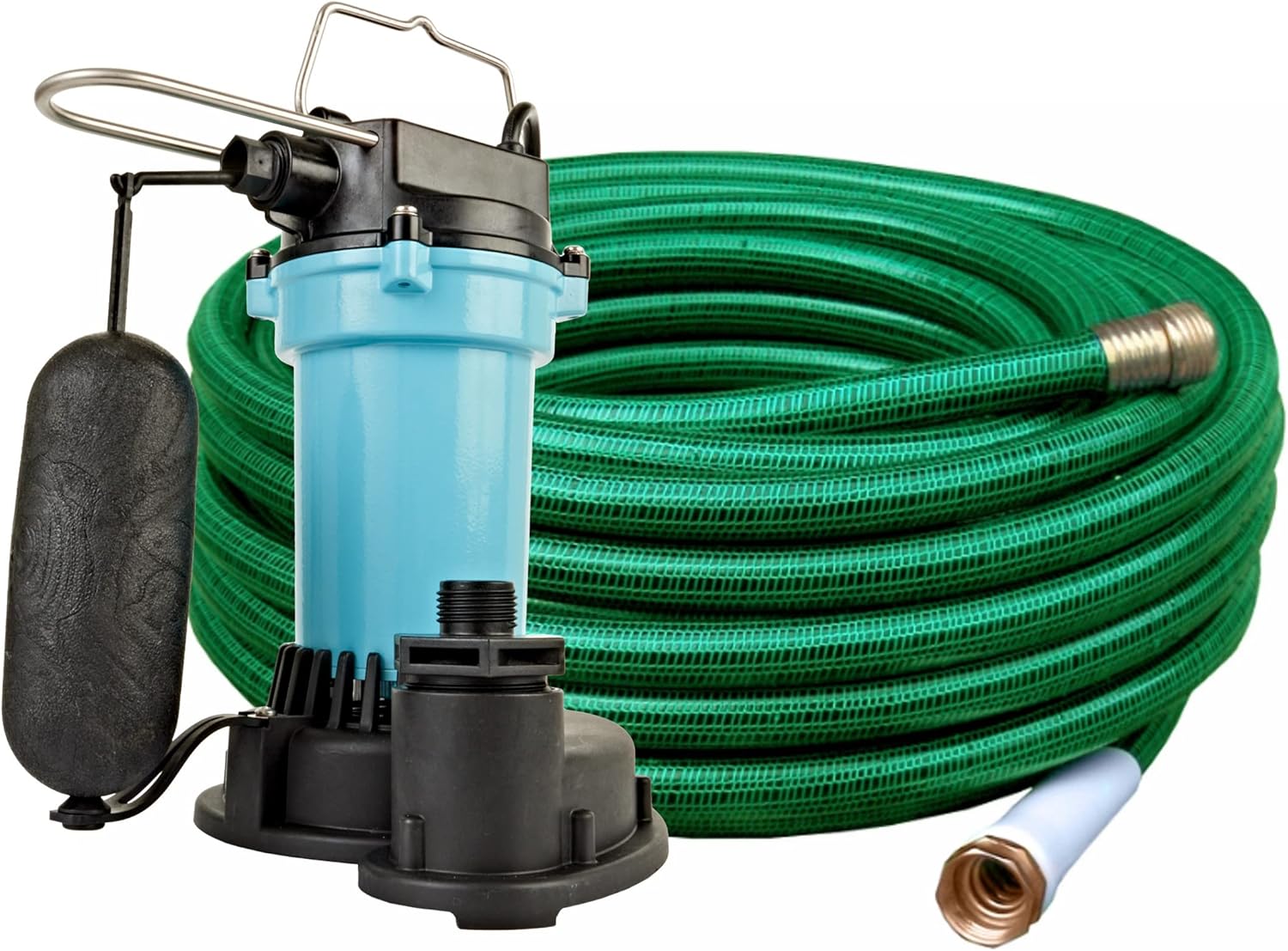 Little Giant 505702 Bomba de sumidero automática de aluminio de 115 voltios, 2100 GPH, 14 HP con interruptor de flotador de acción rápida y cable de
