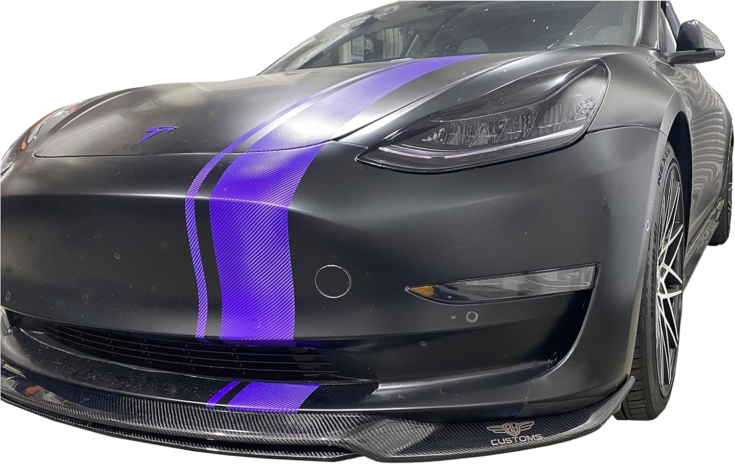 Tesla Model 3  Kit de labio de parachoques delantero de fibra de carbono 100% real para Tesla Model 3 2017 2018 2019 2020 2021