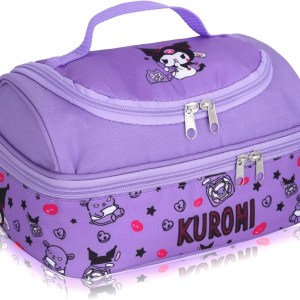 Anime Kuromi – Bolsa de almuerzo para hombre y mujer, a prueba de fugas, gran compartimento, contenedor de almuerzo, para trabajo, viajes, color Anime Kuromi – Bolsa de almuerzo para hombre y mujer, a prueba de fugas, gran compartimento, contenedor de almuerzo, para trabajo, viajes, color