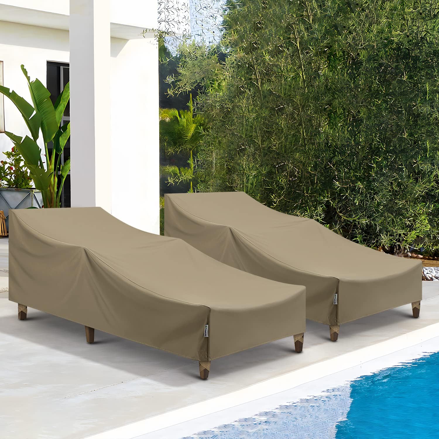 SunPatio Fundas para tumbonas para exteriores, resistentes al agua, para silla de playa, con costuras selladas, resistente a la decoloración,