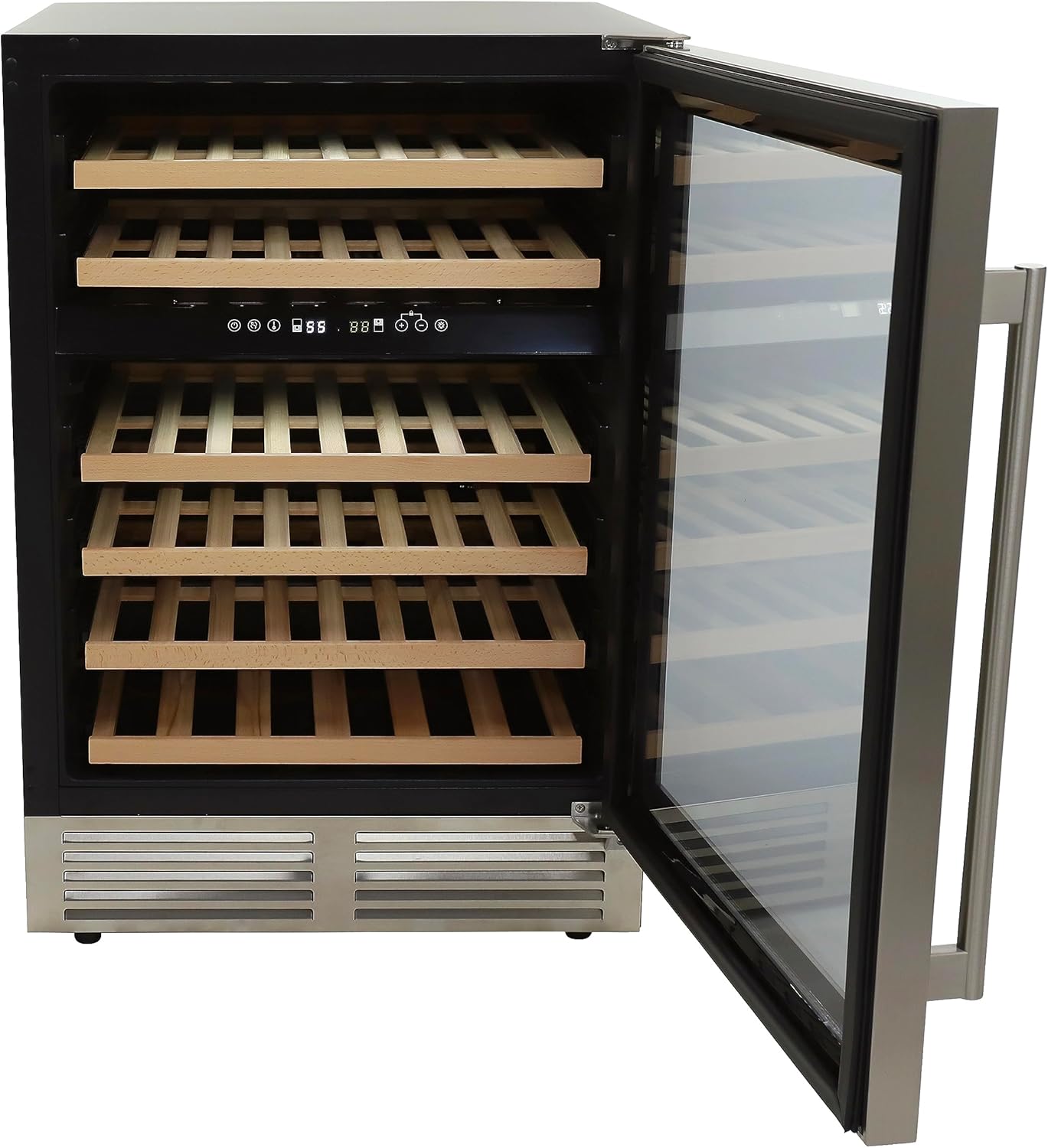 DUURA DE430WCDZSS Wine Cooler Designer Series Dual-Zone, 46 botellas, metálico
