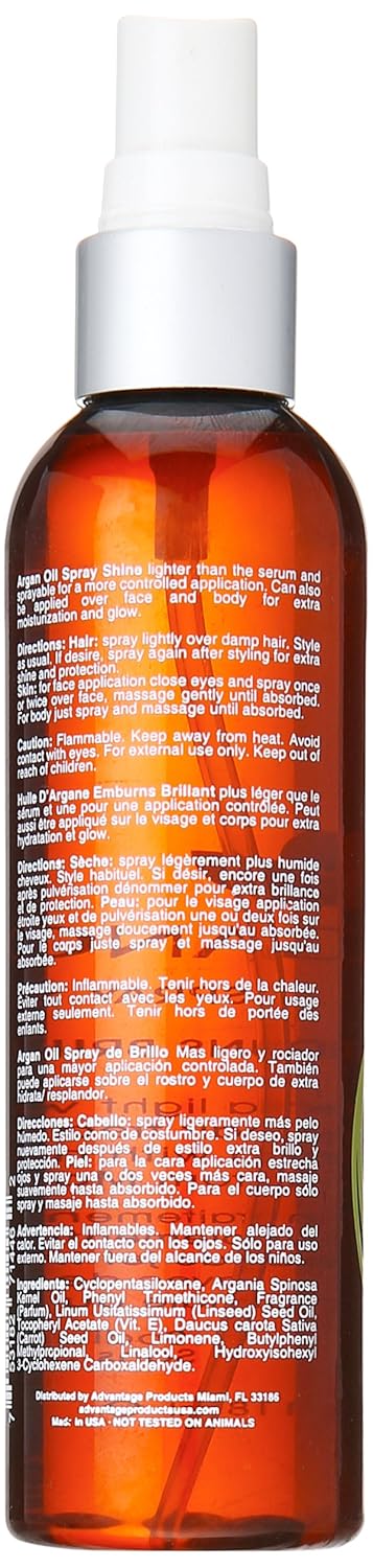 Salon Advantage Spray de aceite de argán, 4 onzas