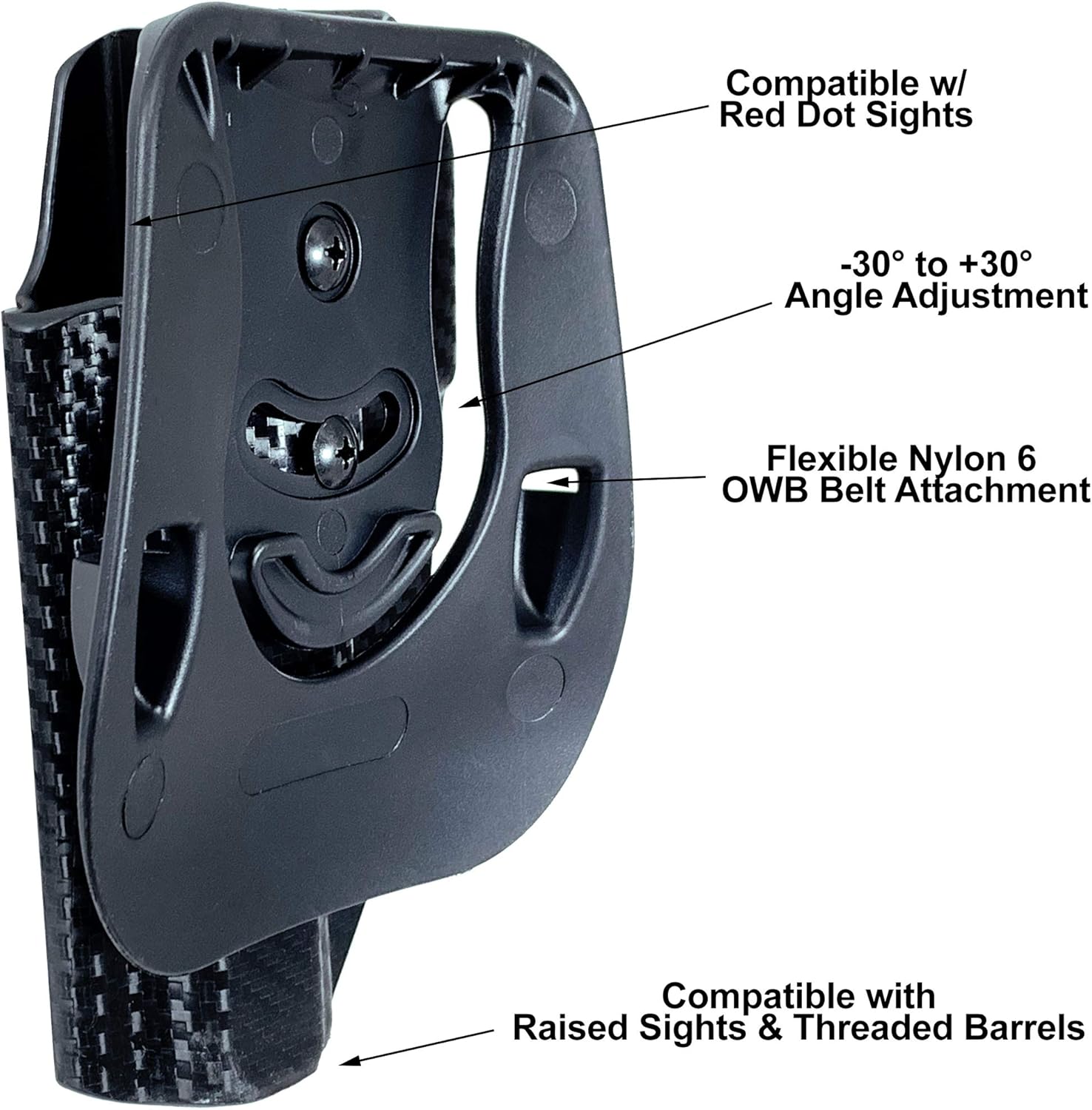 OWB – Funda de remo para Sig P365 XMACRO w TLR7, TLR8 (fibra de carbono, dibujo a la derecha)