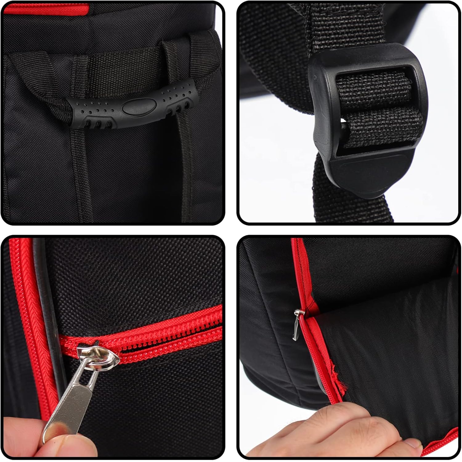 Djembe – Bolsa de batería de 12 pulgadas, mochila Djembe acolchada con correa para el hombro, bolsillos para accesorios, doble capa, funda de