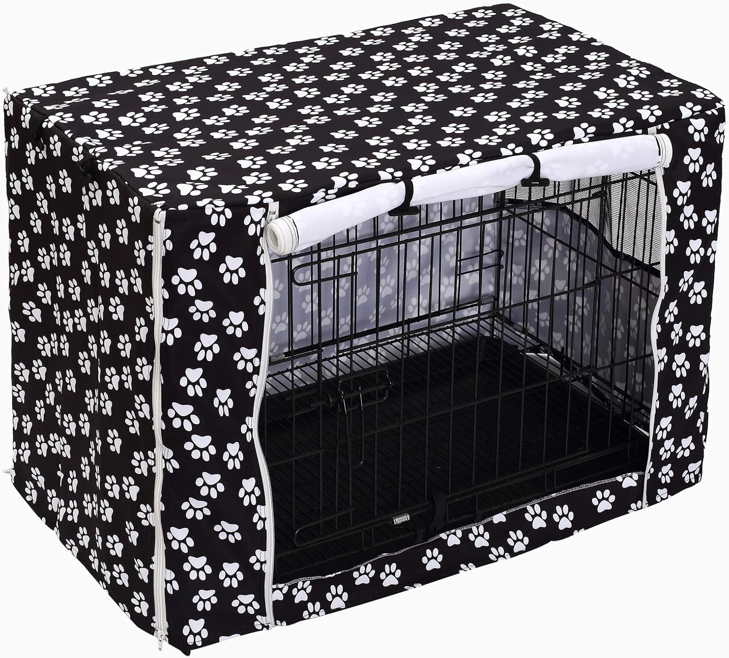 Pethiy Funda para jaula de perro de poliéster duradero, ajuste universal para jaula de perro de alambre, se adapta a la mayoría de jaulas de perros