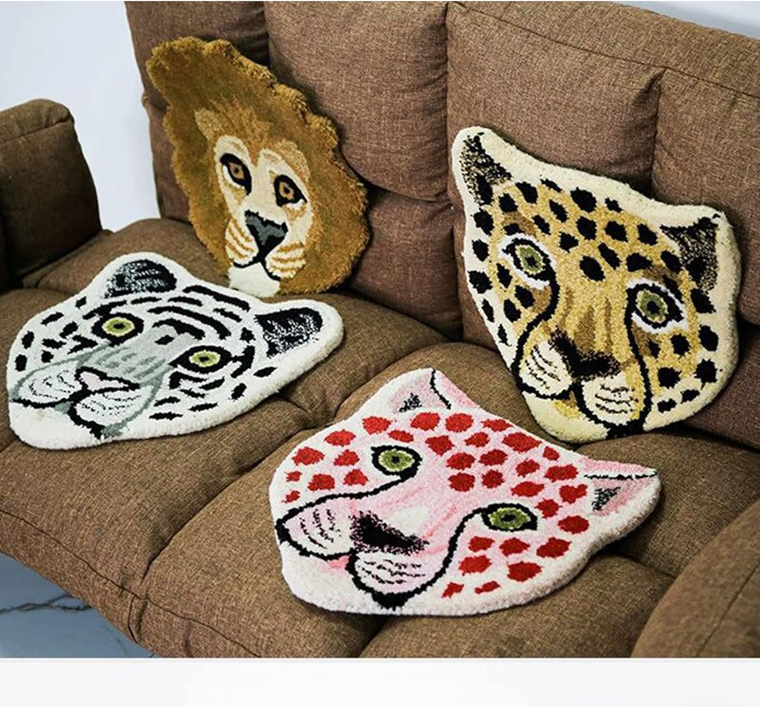 Alfombra de dormitorio para niños, bonita alfombra con forma de animal, lavable, antideslizante, absorbente, súper suave, alfombra de cachemira