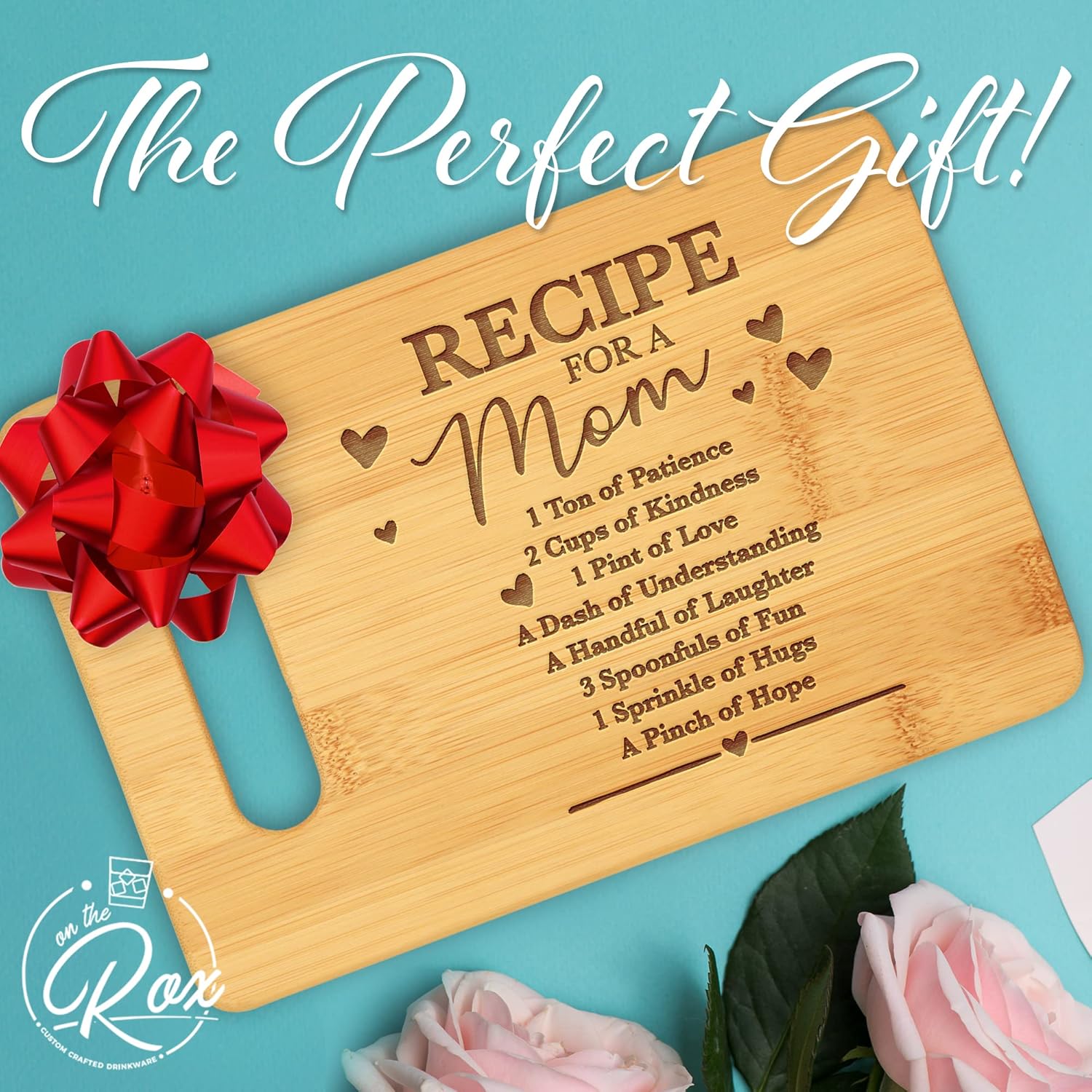 Regalos para mamá  Tabla de cortar personalizada con grabado de bambú (9 x 6 pulgadas)  Regalos de cumpleaños para mamá de hijas, Día de la Madre,