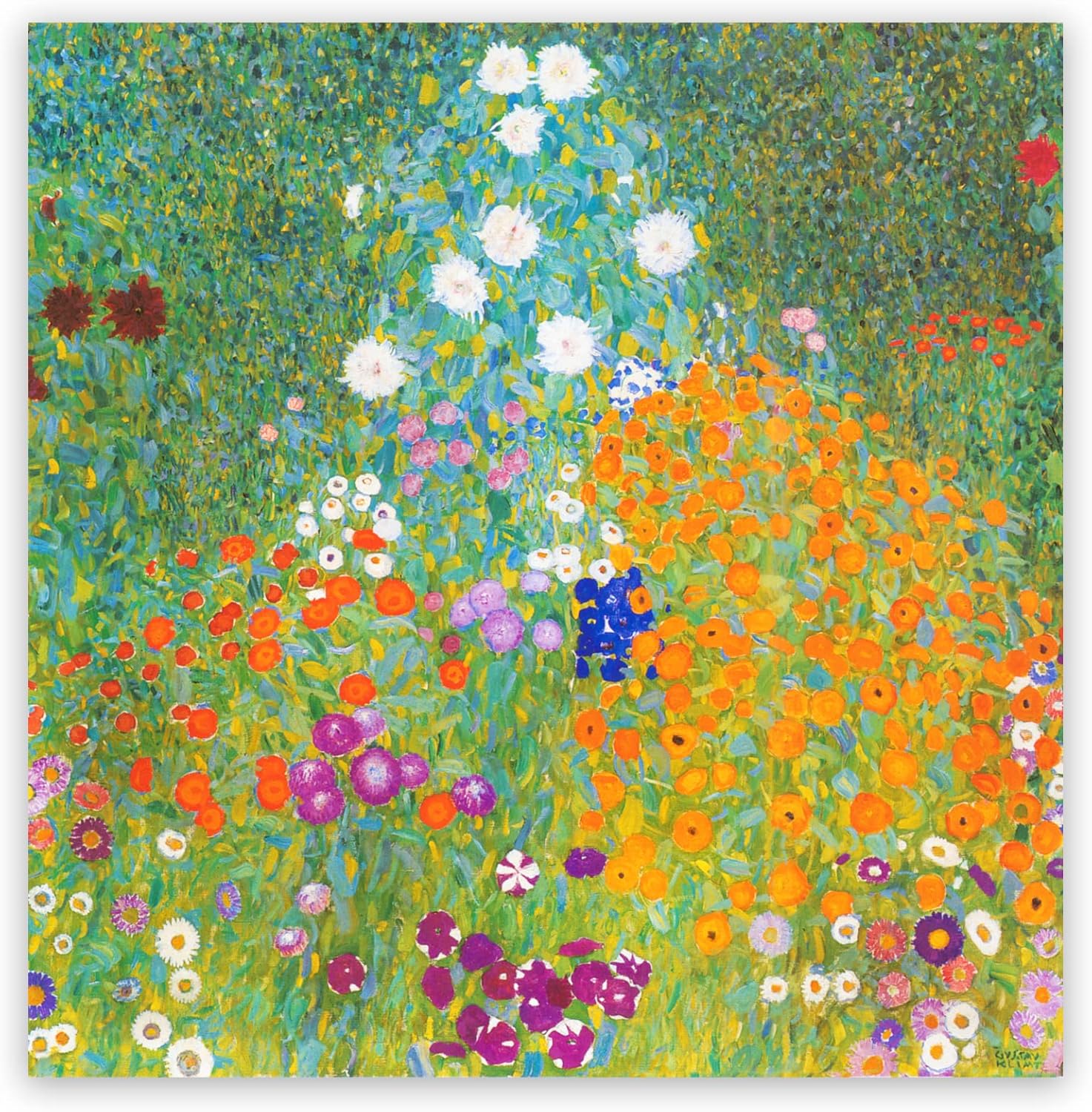 Gustav Klimt – Lienzo decorativo para pared, impresiones de póster Bauerngarten, reproducción de pintura al óleo de flores, decoración moderna del