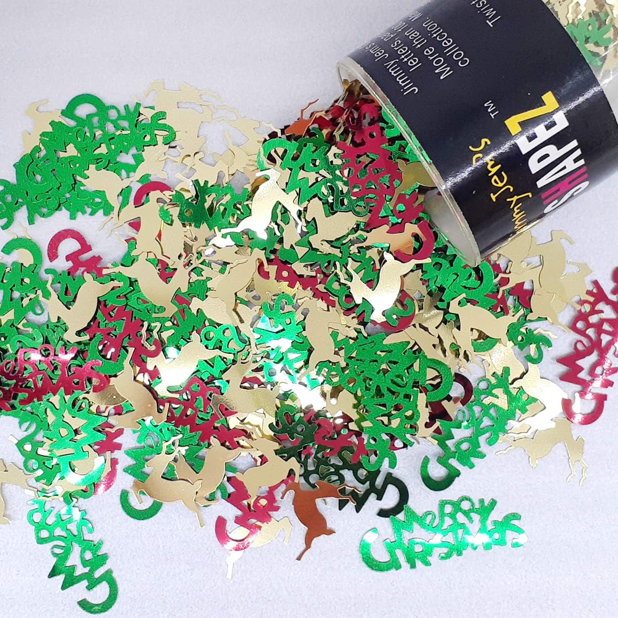 Mezcla de confeti  Navidad plateada  2 bolsas de media onza (1 oz) #9441 Q01