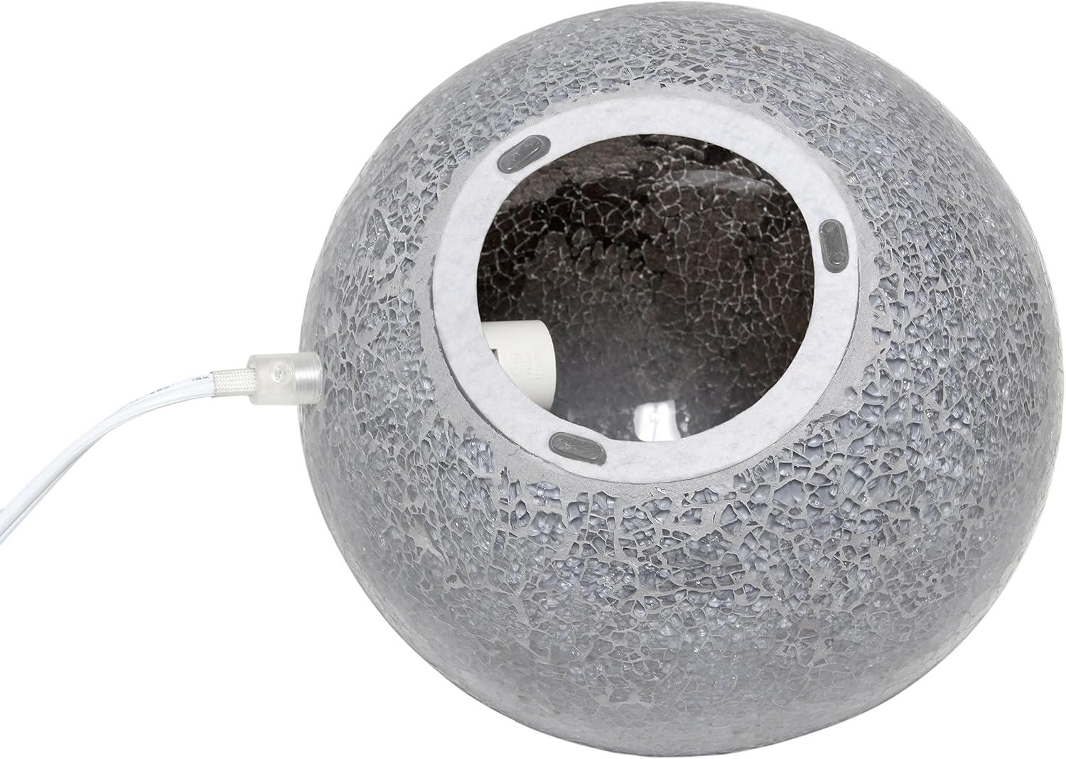 Simple Designs LT3302-GRY  Lámpara de mesa de esfera de piedra