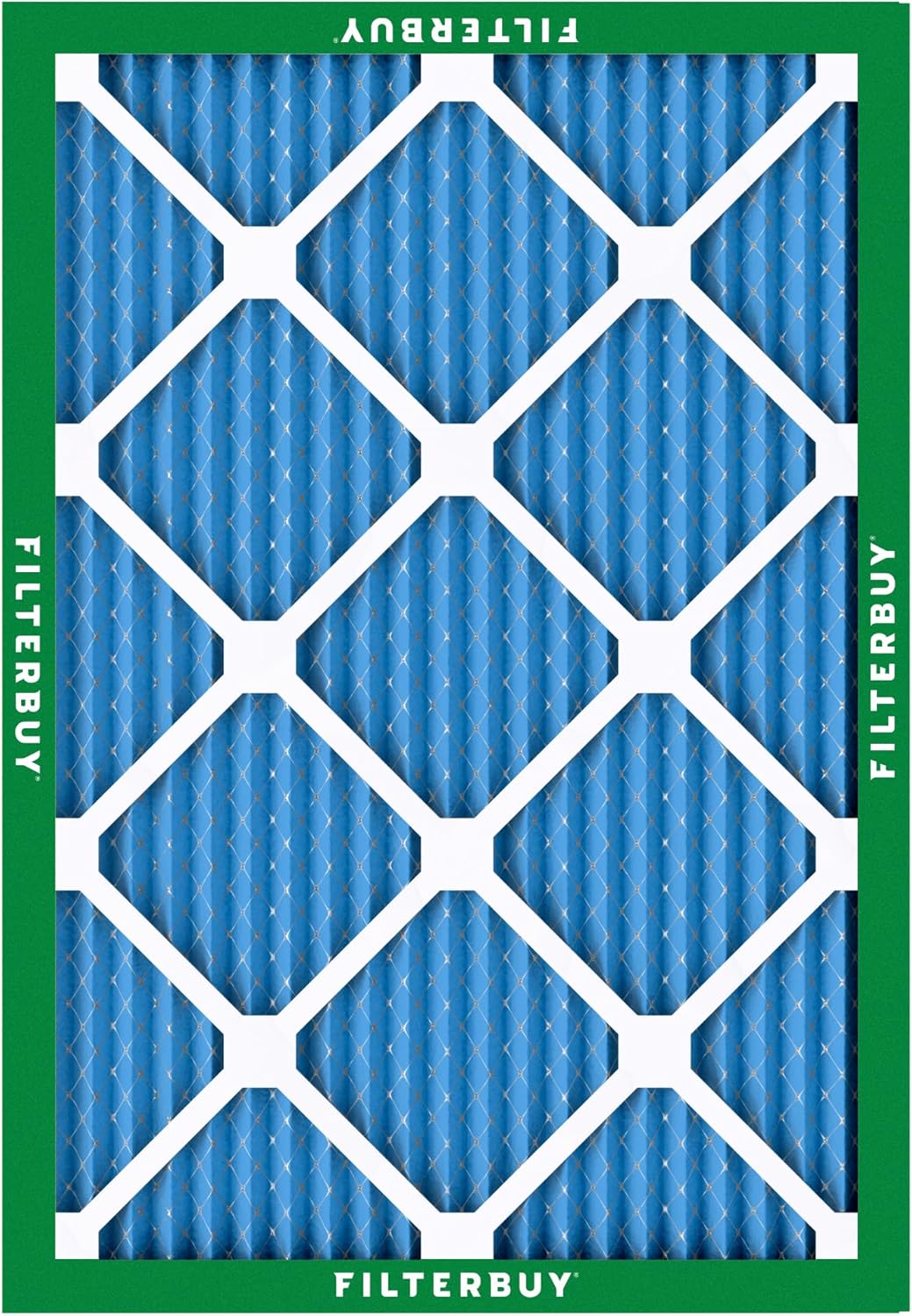 Filterbuy Filtro de aire MERV 13 de 22 x 26 x 1 pulgadas (1 unidad), filtro de aire de repuesto plisado HVAC para calderas de CA (tamaño real 21.50