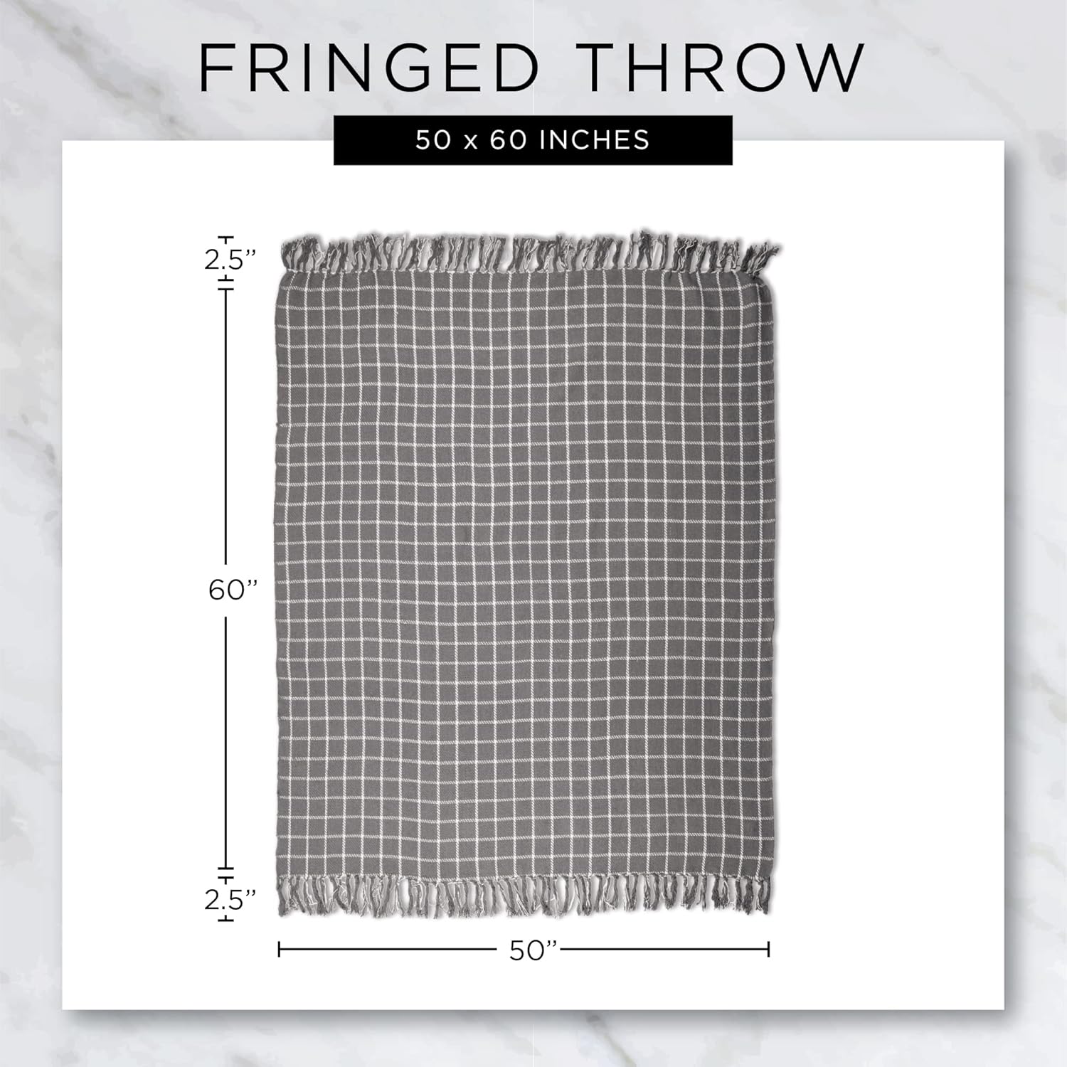 DII Diamond Throw Collection Cotton Woven, 50×60, Canela