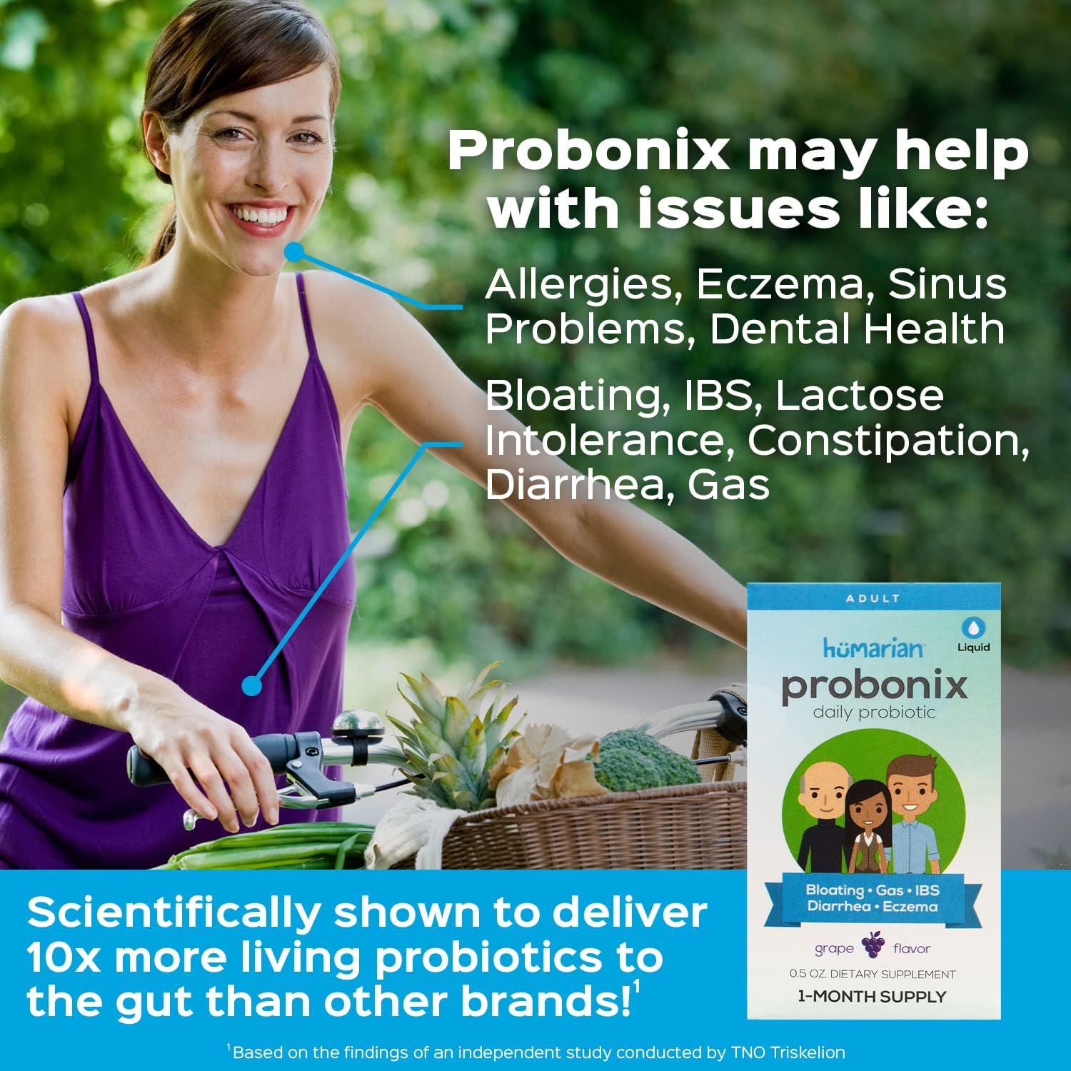probonix # 1líquido Probiotico gotasIdeal para la hinchazón, Gas, estreñimiento, el SII, Colitis ulcerosa, diverticulitis, Lactosa Intolerancia,