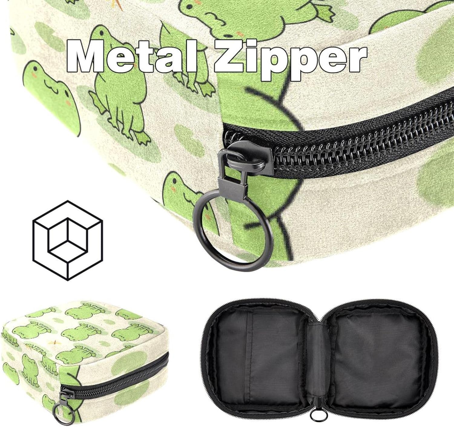 Bolsa de almacenamiento de servilletas sanitarias, bolsa de copa menstrual con cremallera para menstruación femenina para el primer período para