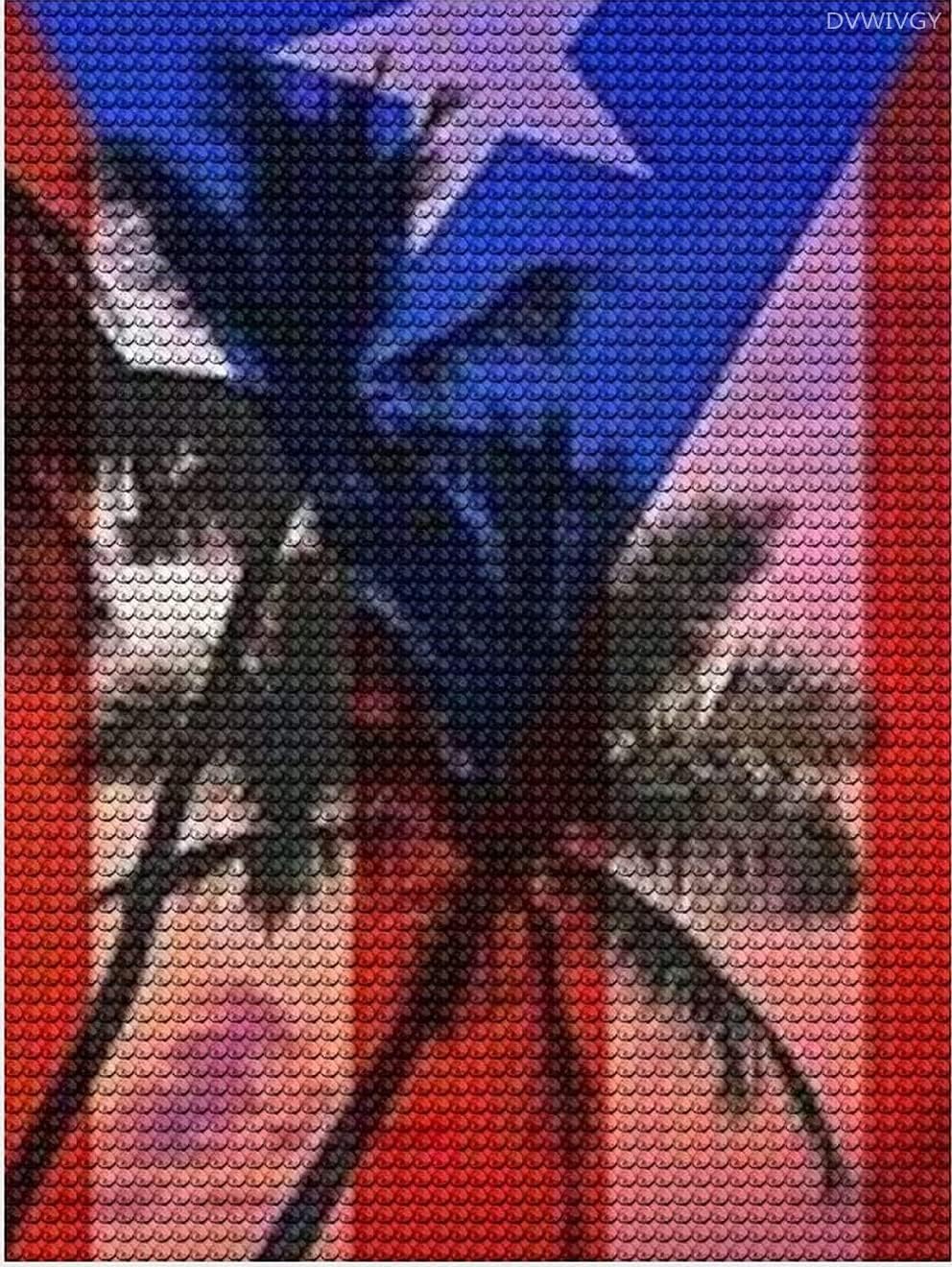 DVWIVGY Kits de pintura de diamantes tropicales con diseño de bandera de Puerto Rico, arte de diamantes para adultos y niños, kits de pintura de
