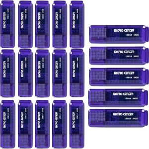 INLAND Micro Center Super Speed – Paquete de 20 unidades flash USB 3.0 de 64 GB de memoria USB 3.0, almacenamiento de datos, unidad de salto a INLAND Micro Center Super Speed – Paquete de 20 unidades flash USB 3.0 de 64 GB de memoria USB 3.0, almacenamiento de datos, unidad de salto a