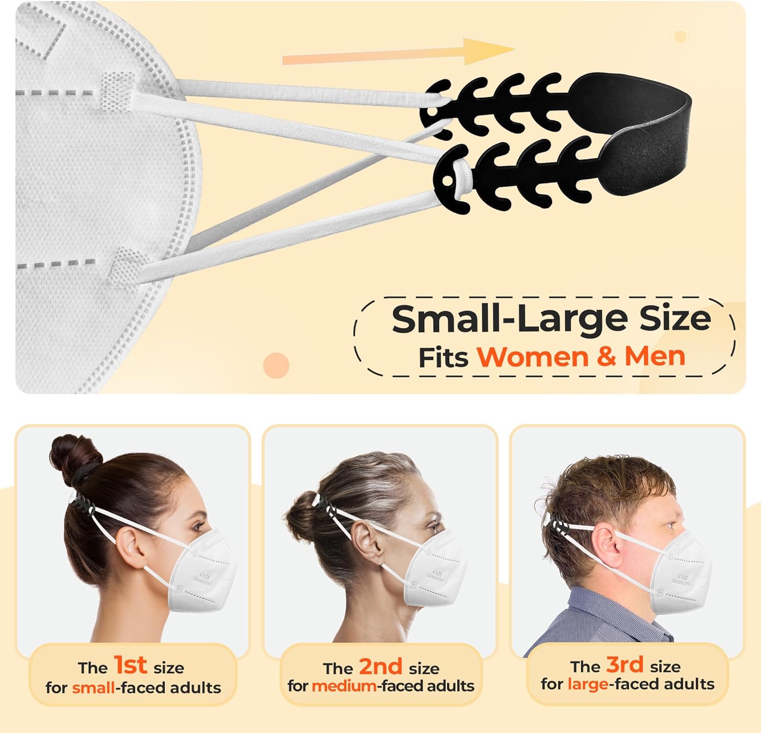 KN95 – Cubrebocas desechables para adultos, paquete de 100 mascarillas KN95 ajustables, protección de 5 capas, transpirable, cómodo, respirador,