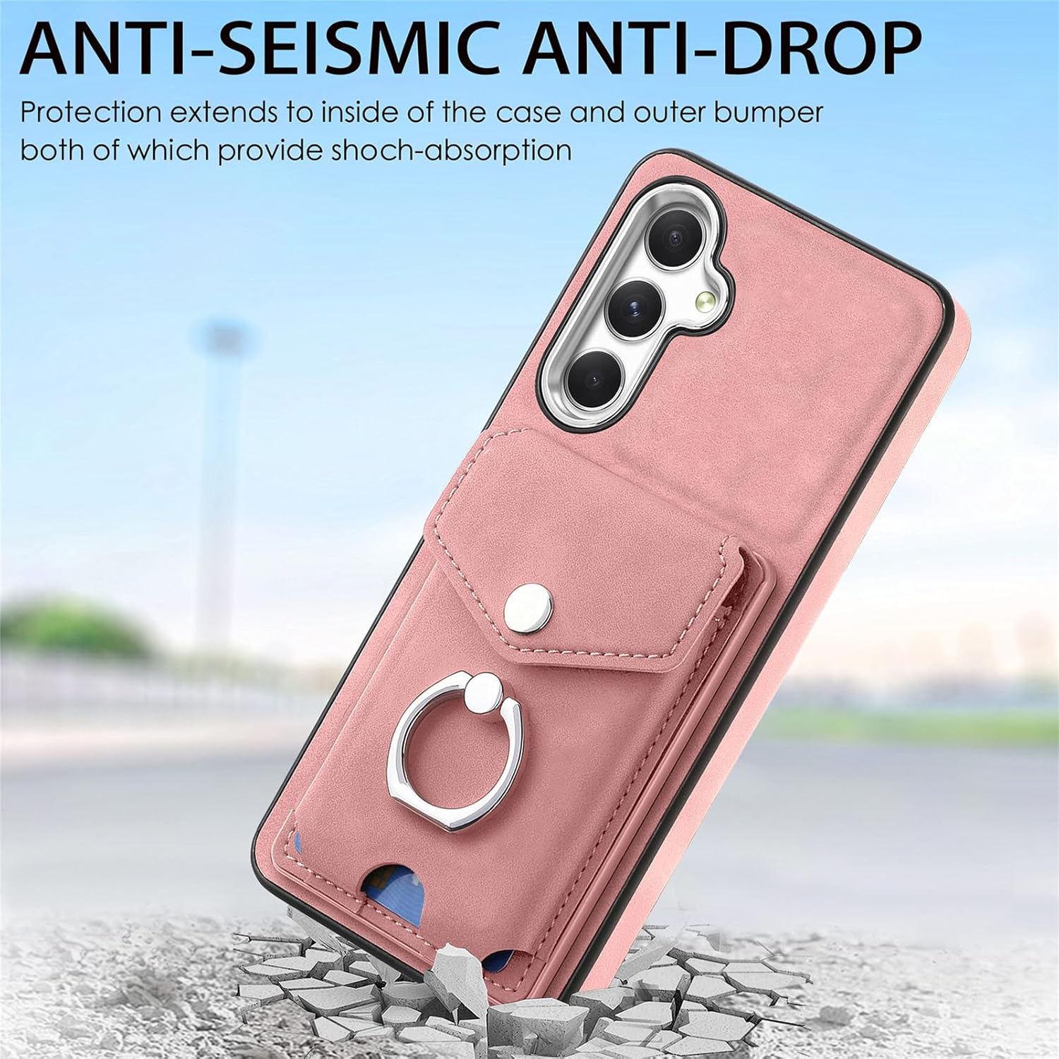 Asuwish Funda tipo cartera compatible con Samsung Galaxy A14M14 5G y protector de pantalla de vidrio templado, soporte para tarjetas, soporte