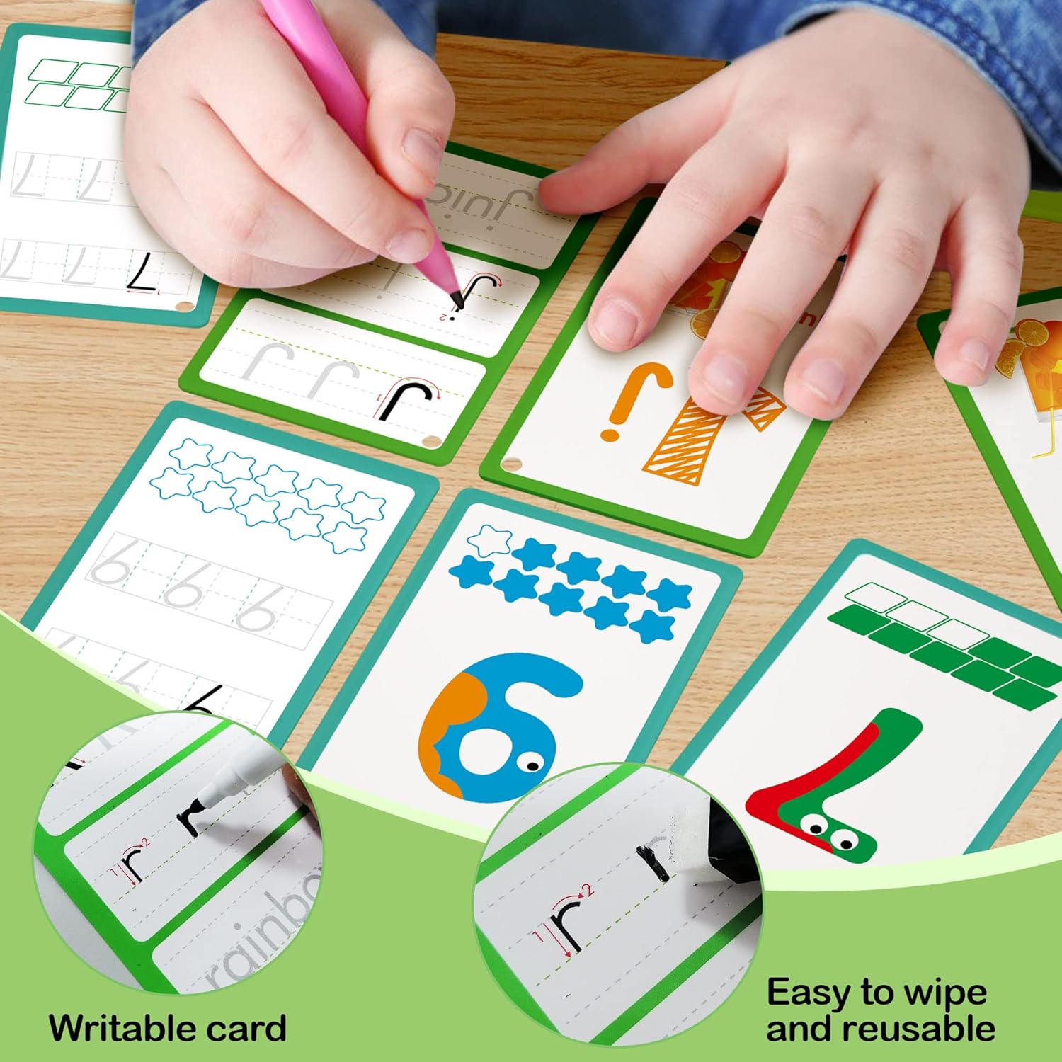 60 tarjetas, 120 imágenes del alfabeto ABC para niños pequeños de 3 a 6 años, tarjetas flash de preescolar para niños de 3, 4, 5, 6 años, ABC,