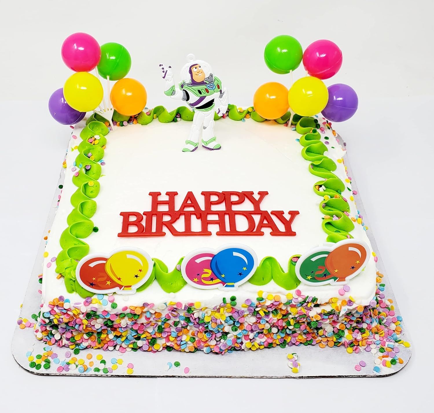 Buzz Lightyear – Juego de decoración para pastel de cumpleaños de 7 piezas