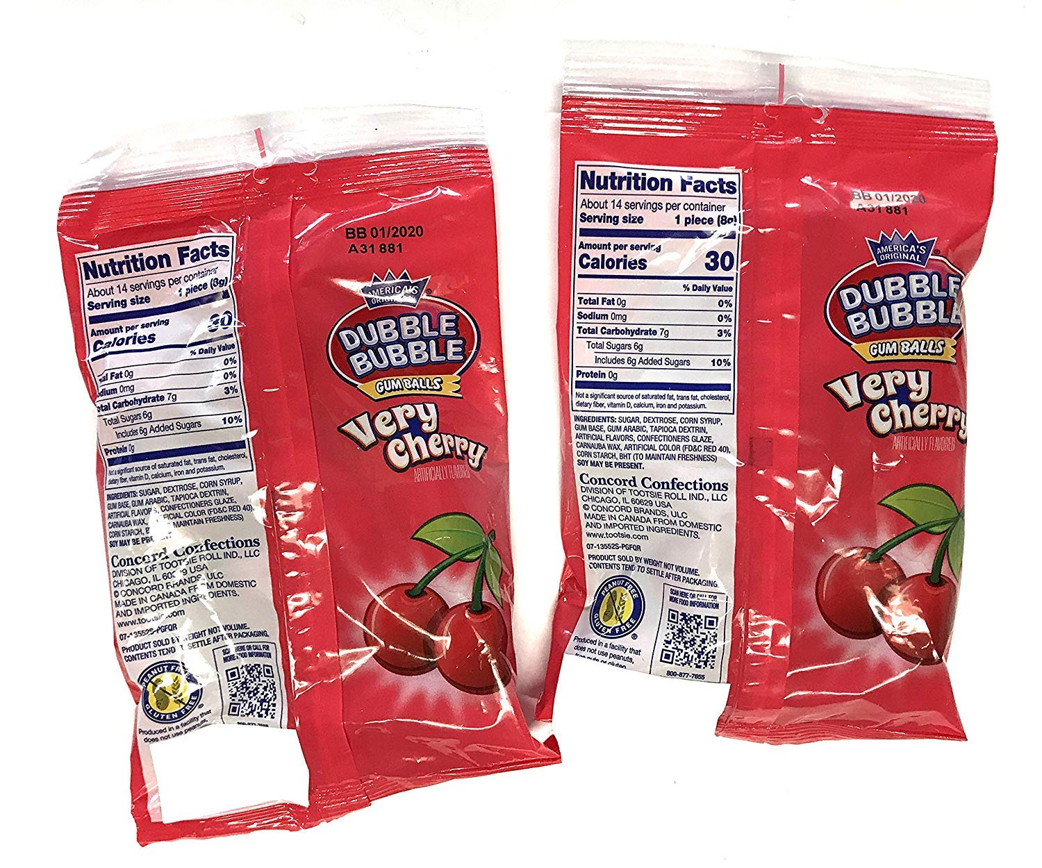 Dubble Bubble Very Cherry – Paquete de 3 unidades de 4 onzas cada uno