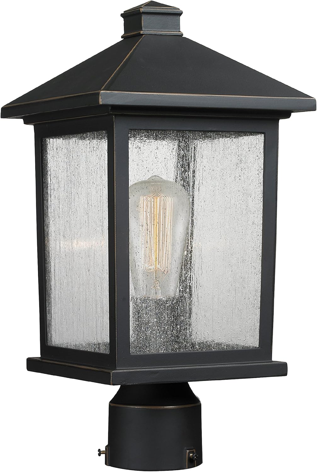 Z-Lite 531PHMR-ORB 1 luz de montaje de poste, bronce aceitado