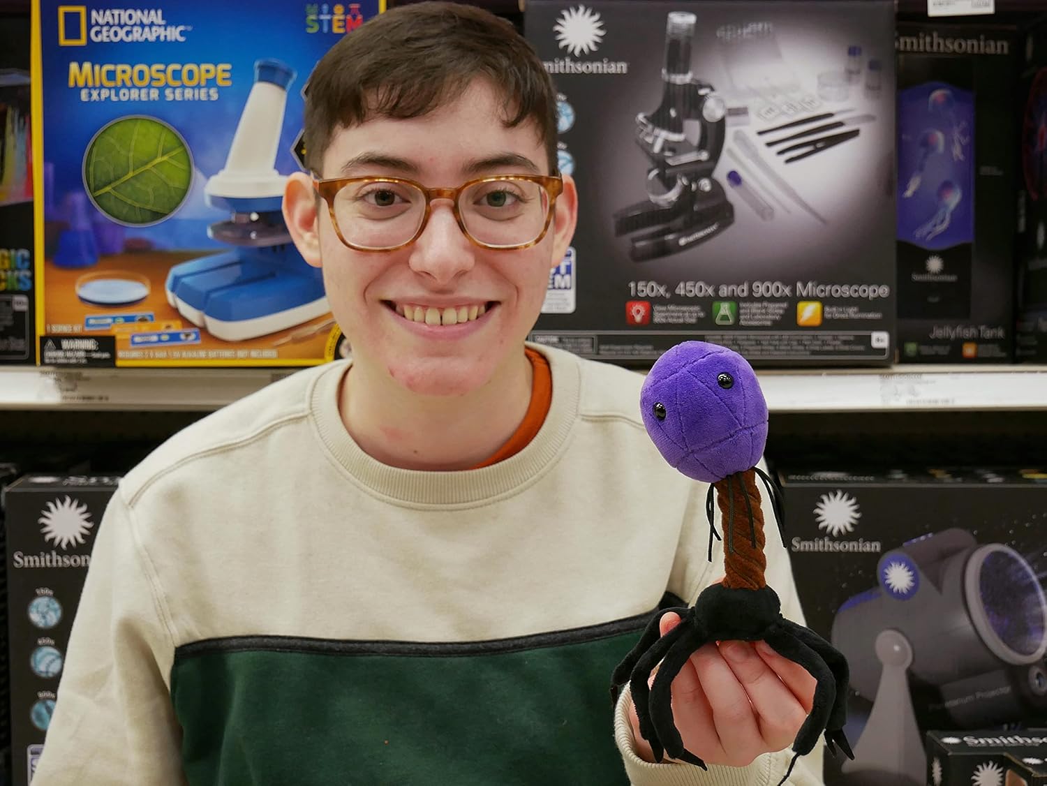 Giant Microbes Juguete de peluche T4 (T4-Bacteriófago)