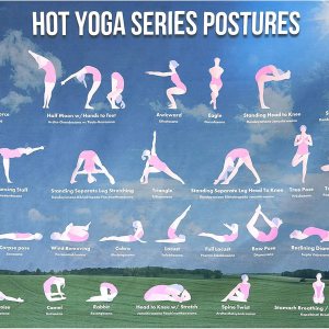 Póster grande de posturas de yoga Bikram  Tapiz para decoración de yoga caliente  Guía para principiantes para ejercicio efectivo de yoga, material Póster grande de posturas de yoga Bikram  Tapiz para decoración de yoga caliente  Guía para principiantes para ejercicio efectivo de yoga, material