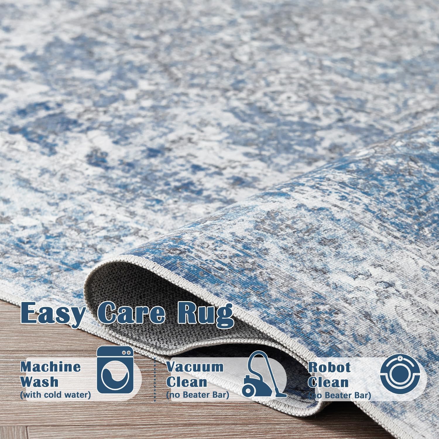 jinchan Alfombra de pasillo lavable de 3 x 10 pulgadas, estilo vintage, envejecida, para interiores, delgada, tradicional, con estampado floral,