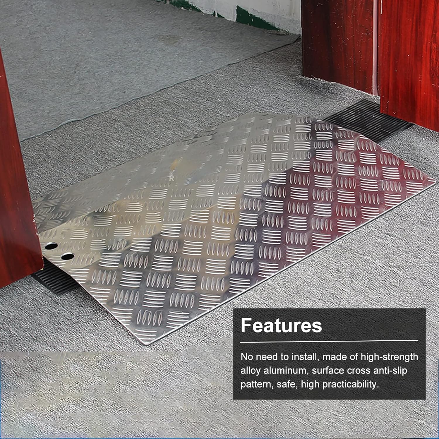 Rampa de umbral, rampa de puente de aluminio – Rampa portátil de aluminio ligera para silla de ruedas, rampa de puerta de umbral para