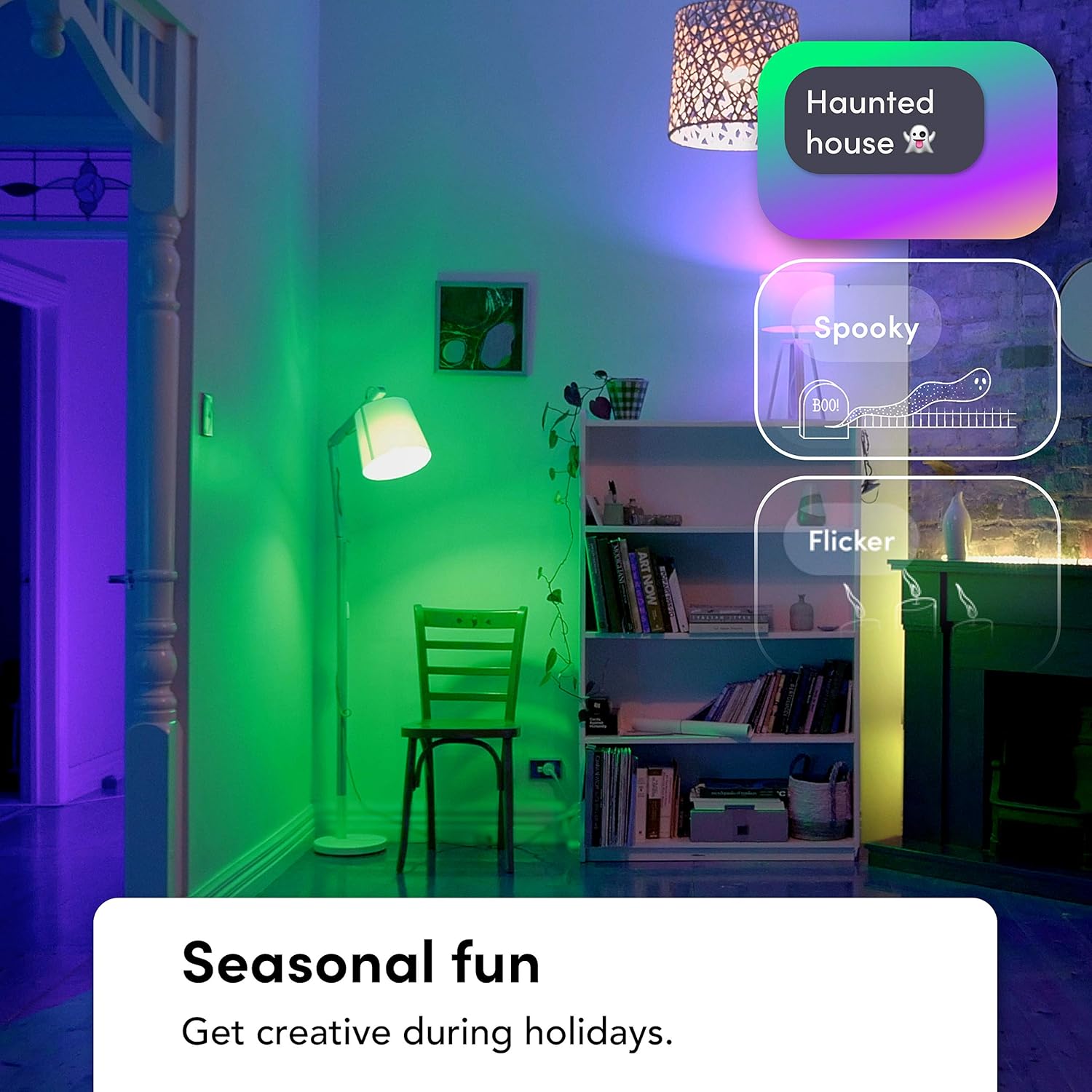 LIFX color, A19 1100 lúmenes, bombilla LED inteligente Wi-Fi, miles de millones de colores y blancos, no requiere puente, funciona con Alexa, Hey
